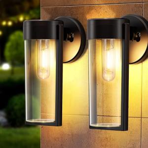 2 Piezas Apliques Exteriores Solares, Luz Solar Exterior Ja…