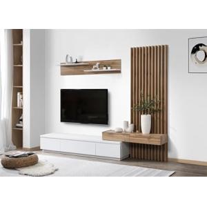 Vep Home Composicion de Comedor con Mesa TV y Panelado Rebe…