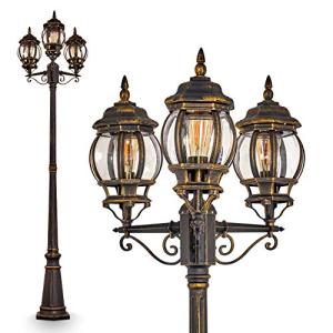 Candelabro Kobe, lámpara de pie para exterior de aspecto an…