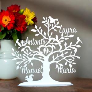 JR Maderas Arbol de la Vida Personalizado con Caja Regalo p…