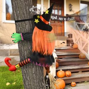 Decoraciones De Halloween, 37 Pulgadas Cute Crashing Witch…