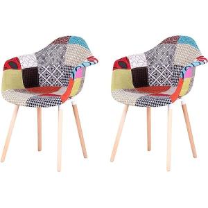GrandCA HOME Pack de 2 sillas,sillas de Comedor Patchwork T…