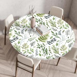 Chickwin Manteles de Mesa Impermeable Redondo Lavable, Mant…