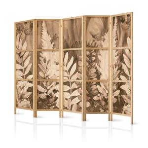 murando - Biombo XXL Hojas Sepia 225x172 cm 5 Paneles biomb…