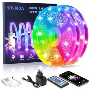 HOVVIDA Tira LED 20M, 30 LED/Metro, 2x10M, 24V RGB Luces, 6…