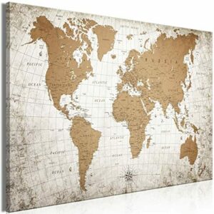 murando Cuadro Acústico Mapa del mundo 90x60 cm espuma acús…