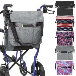 Vive Bolsa para silla de ruedas – Bolsa de accesorios para…