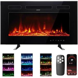 M.C.Haus Chimenea Eléctrica Ultra Fina de Bajo Ruido, 12 Co…