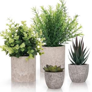 Winter Shore Planta Artificial Verde Pequeña (Pack de 4) -…