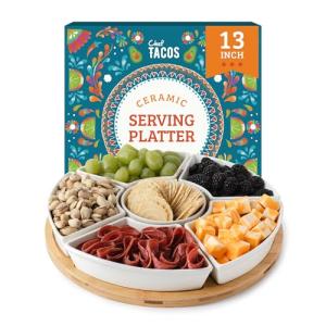 Chef Tacos Bandejas para Servir Comida - Bandeja Cocina Cer…