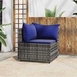 MOONAIRY Sofá de Esquina de jardín con Cojines, Sofa Exteri…