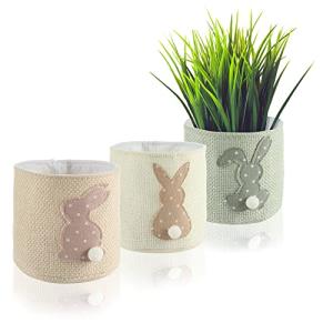 com-four® 3X Maceteros de Pascua - Cesta de Pascua con Cone…
