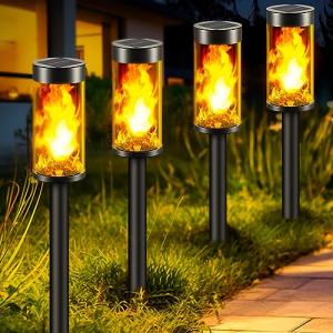 nipify Luces Solares Led Exterior Jardin,4 Paquete Antorcha…