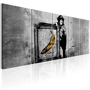 murando Cuadro en Lienzo Banksy Mono con plátano 200x80 cm…