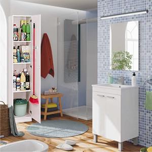 HABITMOBEL Conjunto Mueble baño con Espejo y Armario Column…