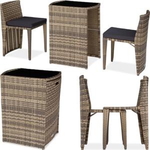 TecTake® Conjunto Jardín Exterior de Ratán y Acero, Muebles…