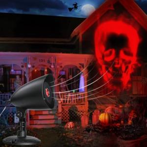 iShabao Halloween Decoracion Casa, 3D Dinámico Proyector Ha…