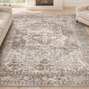 SIXHOME Alfombra Vintage Lavable de Alfombra Moderna Alfomb…