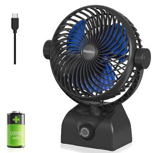 Wastou Ventilador de Mesa, Ventilador de Escritorio Recarga…