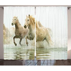 ABAKUHAUS Caballos Cortinas, Caballos de Camargue en el Agu…