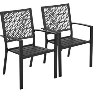 Yaheetech Juego de 2 Sillas de Comedor de Metal con Respald…