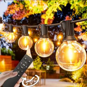 Svater Cadena de luces LED para exteriores, regulable, 60 m…
