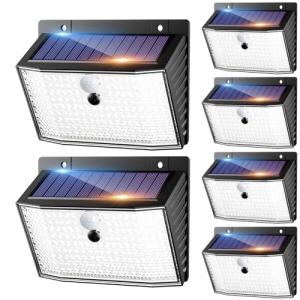 nipify Luz Solar Exterior con Sensor de Movimiento, 6 Paque…