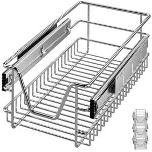 CASARIA® 3x Bandejas de Metal Telescópicas 30cm Cestas de A…