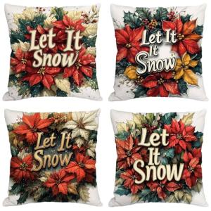 Navidad Cojines Exterior Impermeable Terciopelo Fundas Coji…