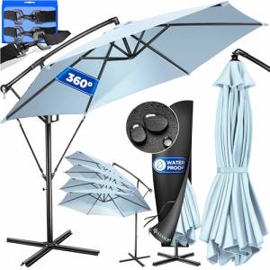 KESSER® Sombrilla de aluminio   cubierta de 300 cm de diáme…
