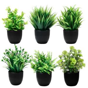 Gigtoop 6 Piezas Plantas Artificiales,Pequeño Plantas Artif…