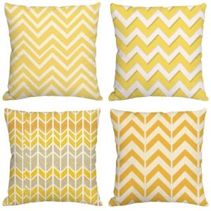 amarillo Cojines Exterior Impermeable Lino Fundas Cojines 8…