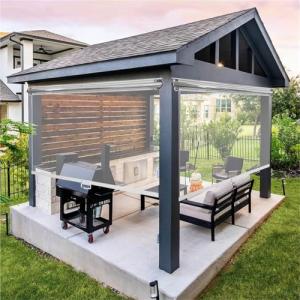 Persianas Enrollables Sin Cuerda de PVC Transparente HD Imp…
