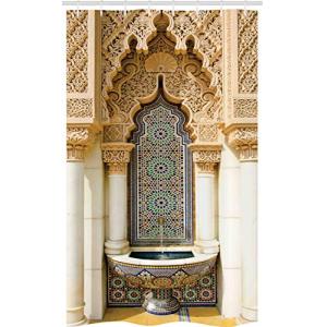 ABAKUHAUS marroquí Cortina para baño, Arte del Este de la V…