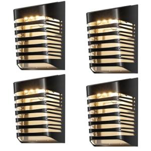 OUSFOT Luces solares para exteriores, 4 unidades, 2 modos,…