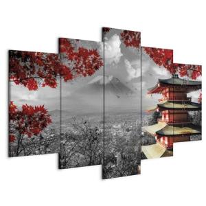 murando - Cuadro en Lienzo Japon Fuji 150x75 cm 5 piezas -…