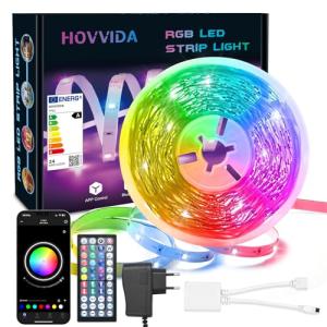 HOVVIDA Tira LED 10M, 1x10M, 24 LEDs/Metro, RGB 24V Luces L…
