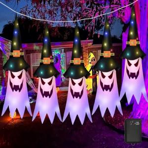 Tccydm Halloween Deko Garten Outdoor Fantasmas Colgantes co…