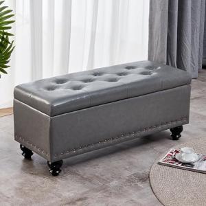 Banco otomano de almacenamiento con cojín, muebles versátil…