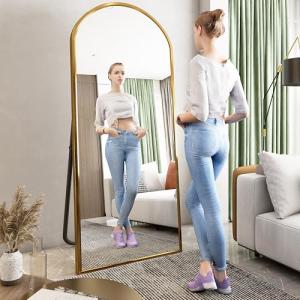 SDXYSTCE Espejo de suelo abovedado, espejo de cuerpo entero…