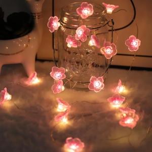 Auting Guirnalda de luces LED con diseño de flores de cerez…