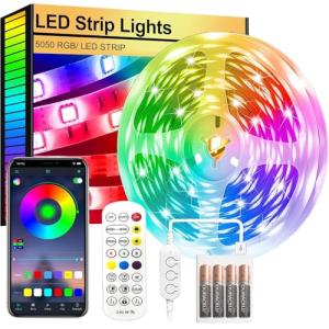 FUPT Tira LED TV,Tira de Luces de 3m Con Pilas Para, 5050 R…