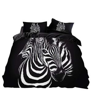 Chickwin Juego de Ropa de Cama 3D, Caballo y Cebra Estampad…