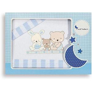 INTERBABY - Juego de sábanas para minicuna Love, color blan…