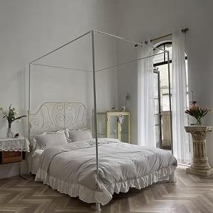 Marco de dosel de cama de tamaño matrimonial, elegante mosq…