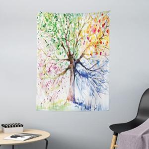 ABAKUHAUS Árbol Tapiz de Pared y Cubrecama Suave, Estilo Ac…