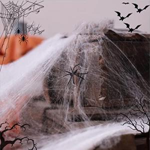 Tuofang Telaraña de Halloween, 200 Gramos de Telarañas y 40…