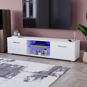 Vida Designs Unidad de TV Cosmo, Madera de ingeniería, Whit…