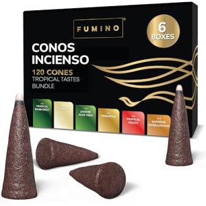 Fumino - Lote de 6 cajas de conos de incienso sabores tropi…