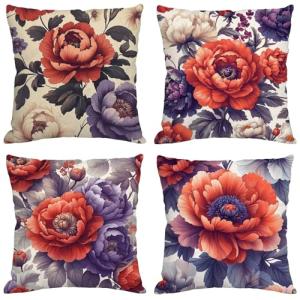 Flor Cojines Exterior Impermeable Terciopelo Fundas Cojines…